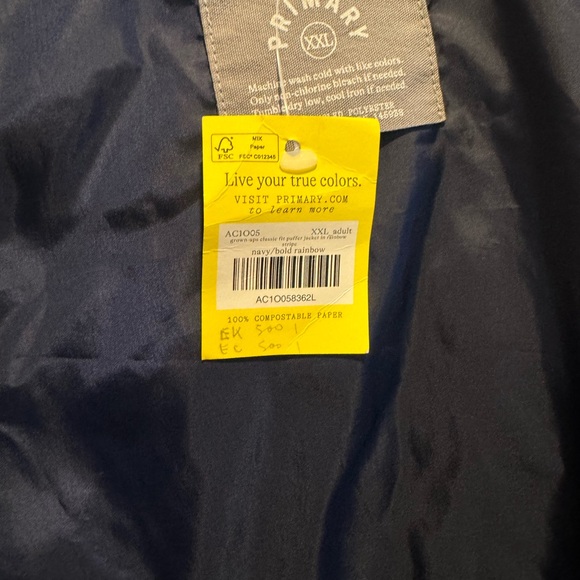 Primary brand NWT Light weight puffer size XXL. - Picture 7 of 8